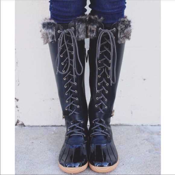 high duck boots